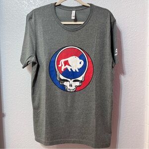 🌼Grateful Dead🌼 Momentum World Tour 2019 Buffalo/Skull Grey T-Shirt  Size Large